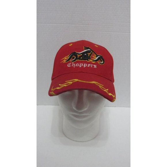 Choppers Red Motorcycle One Size Hat - Picture 1 of 5